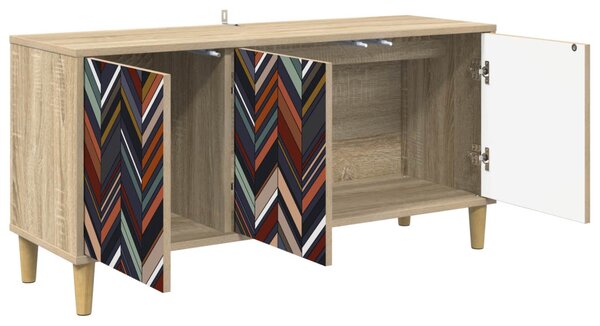 TV szekrény OMMEN 102 x 33 x 50 cm Sonoma Szerelt Fa