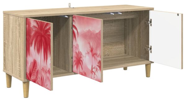 TV szekrény AACHEN 102 x 33 x 50 cm Sonoma Szerelt Fa