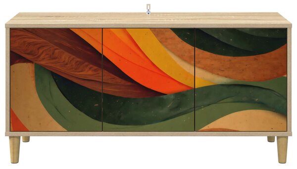 TV szekrény BONN 102 x 33 x 50 cm Sonoma Szerelt Fa
