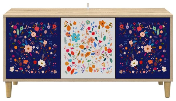 TV szekrény MAINZ 102 x 33 x 50 cm Sonoma Szerelt Fa