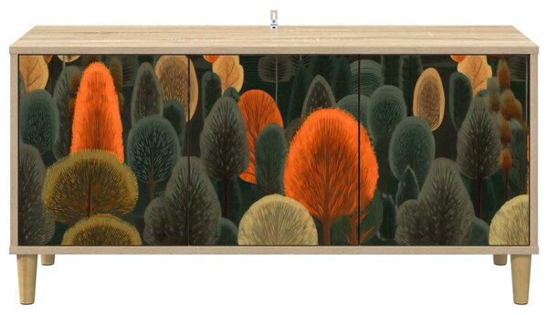 TV szekrény ZAANDAM 102 x 33 x 50 cm Sonoma Szerelt Fa