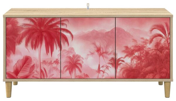 TV szekrény AACHEN 102 x 33 x 50 cm Sonoma Szerelt Fa
