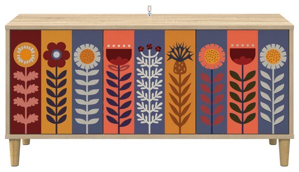 TV szekrény ESSEN 102 x 33 x 50 cm Sonoma Szerelt Fa