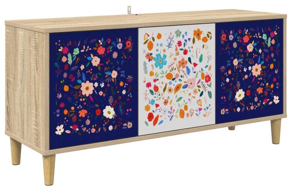 TV szekrény MAINZ 102 x 33 x 50 cm Sonoma Szerelt Fa