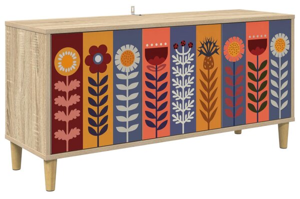TV szekrény ESSEN 102 x 33 x 50 cm Sonoma Szerelt Fa