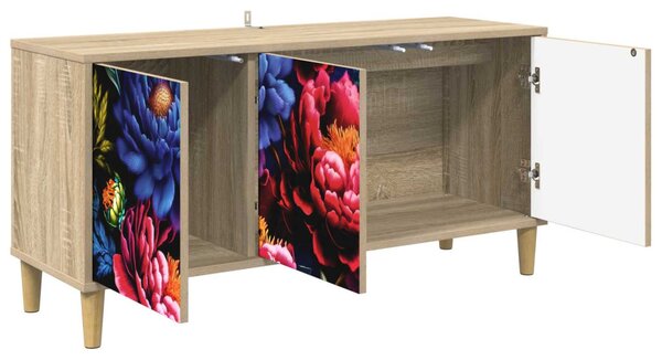 TV szekrény KIEL 102 x 33 x 50 cm Sonoma Szerelt Fa