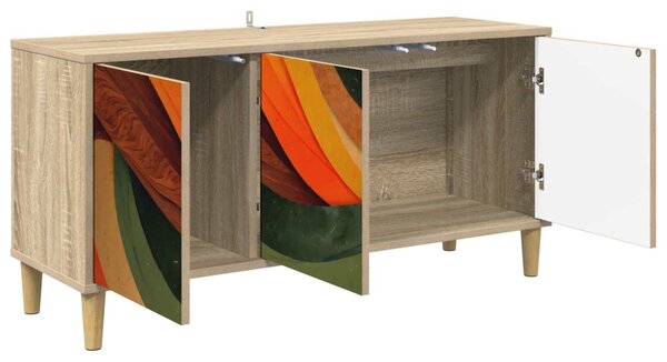 TV szekrény BONN 102 x 33 x 50 cm Sonoma Szerelt Fa