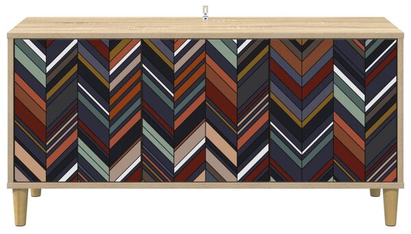TV szekrény OMMEN 102 x 33 x 50 cm Sonoma Szerelt Fa
