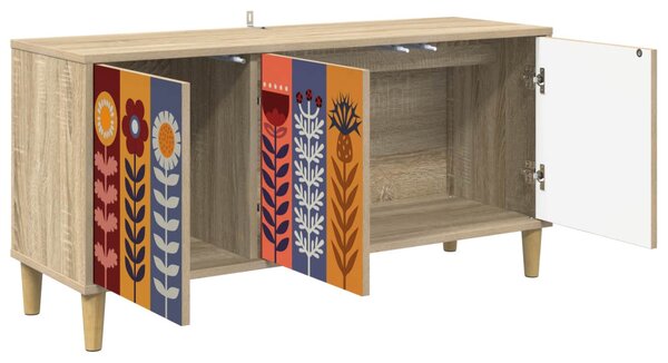 TV szekrény ESSEN 102 x 33 x 50 cm Sonoma Szerelt Fa