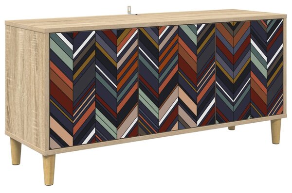 TV szekrény OMMEN 102 x 33 x 50 cm Sonoma Szerelt Fa
