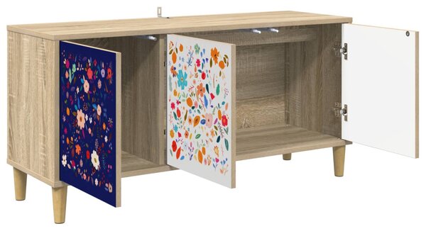 TV szekrény MAINZ 102 x 33 x 50 cm Sonoma Szerelt Fa