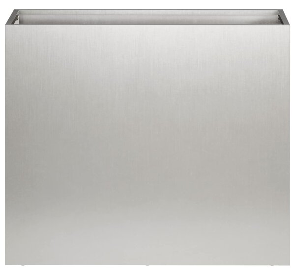 Kerti cserép 2 db Ezüst 50 x 20 x 40 cm Rozsdamentes Acél
