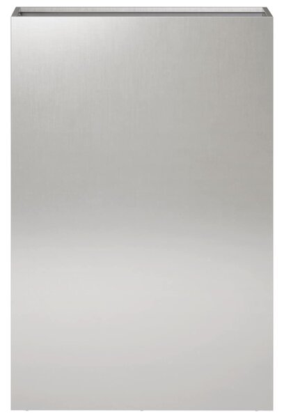 Kerti cserép 2 db Ezüst 40 x 20 x 75 cm Rozsdamentes Acél