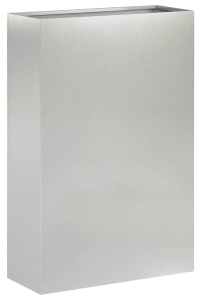 Kerti cserép 2 db Ezüst 40 x 20 x 75 cm Rozsdamentes Acél