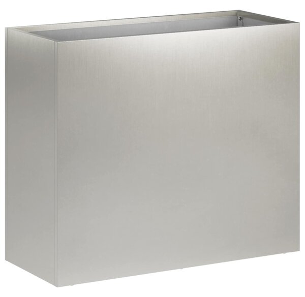 Kerti cserép 2 db Ezüst 50 x 20 x 40 cm Rozsdamentes Acél