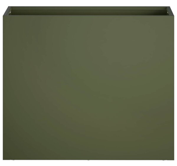 Kerti cserép Olajzöld 50 x 20 x 40 cm Hidegen hengerelt acél