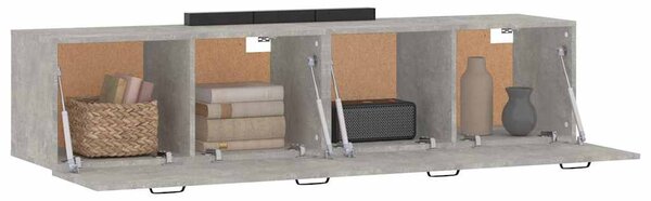 2 db betonszürke szerelt fa faliszekrény 60x36,5x35 cm