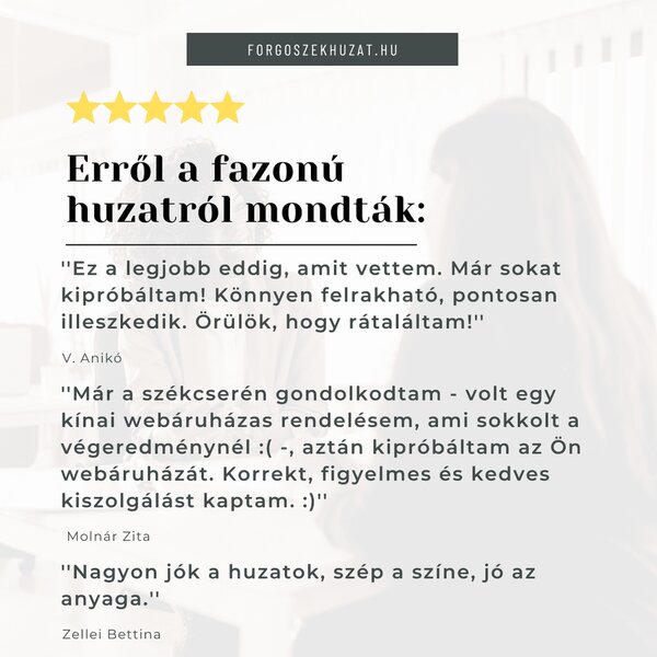 SzékHuzat Étkezőszékre (bársonyos, fekete)