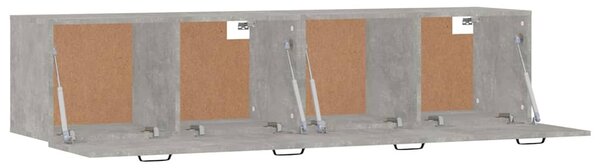 2 db betonszürke szerelt fa faliszekrény 60x36,5x35 cm