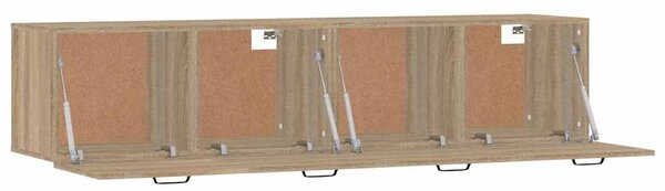 2 db sonoma tölgy színű szerelt fa faliszekrény 60x36,5x35 cm