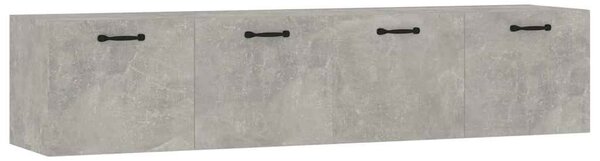 2 db betonszürke szerelt fa faliszekrény 60x36,5x35 cm