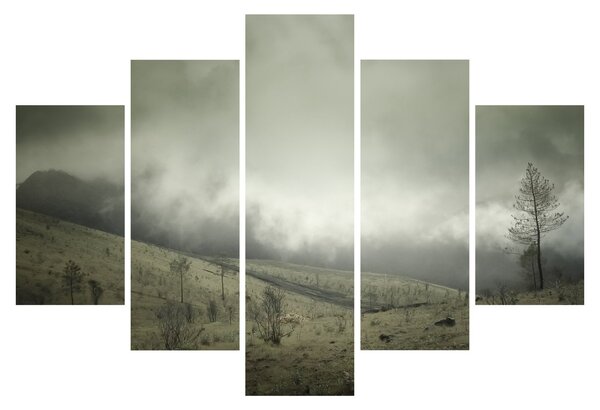 A vihar előtti táj képe (150x105 cm)