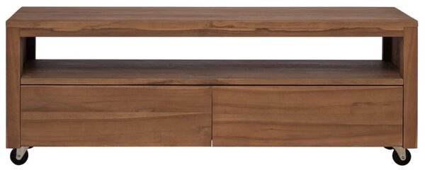 TV szekrény 110 x 30 x 40 cm Természetes Tömör Teakfa