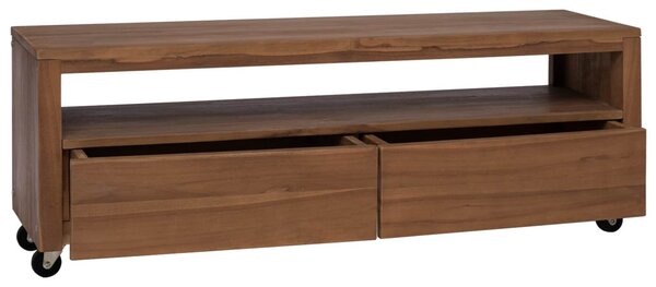 TV szekrény 110 x 30 x 40 cm Természetes Tömör Teakfa