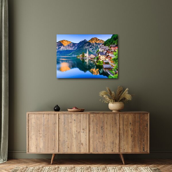 Kép - Alpesi falu (70x50 cm)