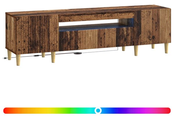 LED TV szekrény Antik Fa Szerelt Fa