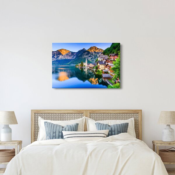 Kép - Alpesi falu (90x60 cm)