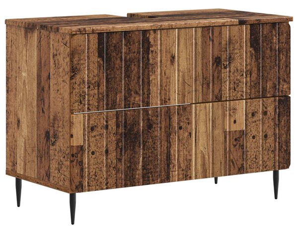 Fürdőszobai mosdószekrény ZWOLLE Antik Fa 82 x 41 x 58,5 cm