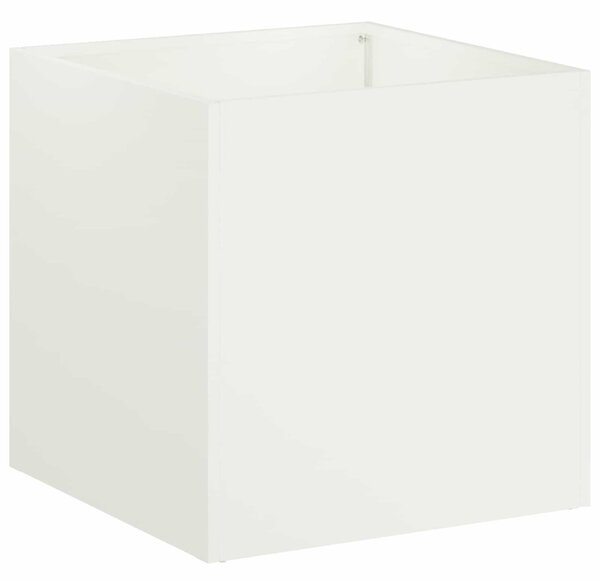 Kerti cserép Fehér 35 x 35 x 35 cm Hidegen hengerelt acél