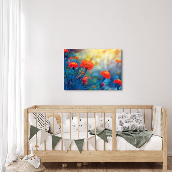 Kép - Narancssárga virágok (70x50 cm)