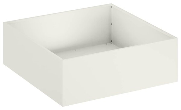 Kerti cserép 2 db Fehér 40 x 40 x 20 cm Hidegen hengerelt acél