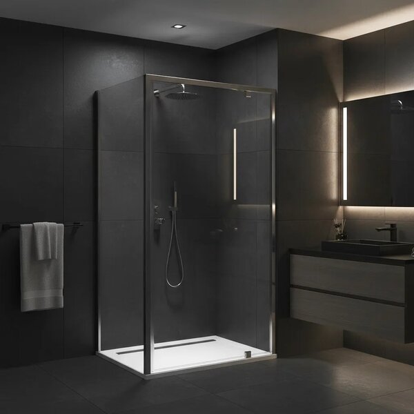 Zuhanykabin Rea Primo Swing 90x70 Chrome