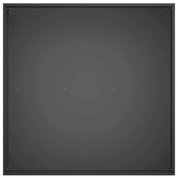 Kerti cserép 2 db Fekete 40 x 40 x 20 cm Hidegen hengerelt acél