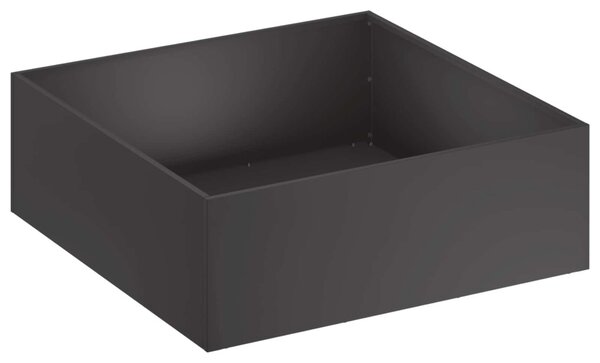 Kerti cserép 2 db Fekete 40 x 40 x 20 cm Hidegen hengerelt acél