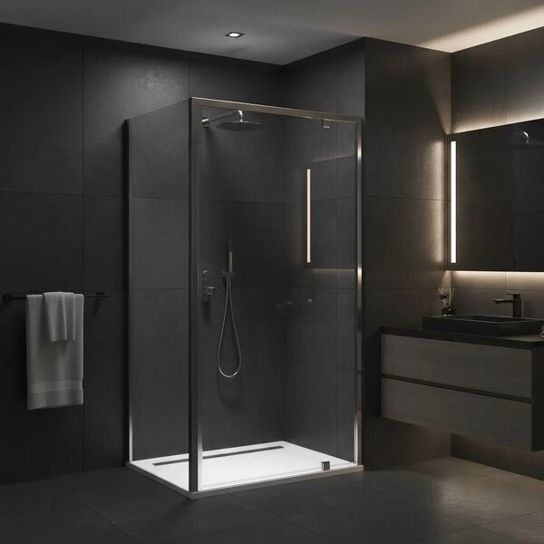 Zuhanykabin Rea Primo Swing 80x70 Chrome