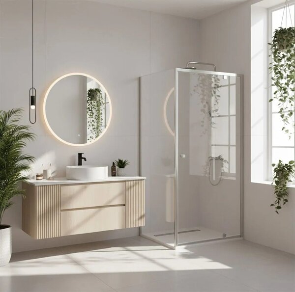 Zuhanykabin Rea Primo Swing 80x70 Chrome
