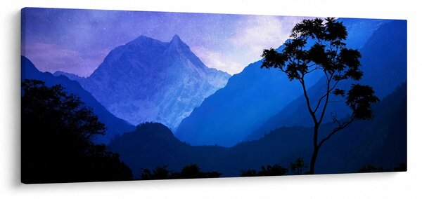 Kép - Éjszakai ég Nepálban (120x50 cm)