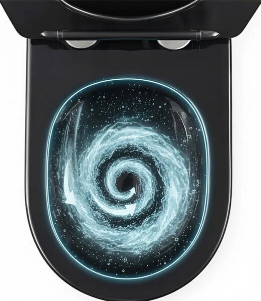 WC csésze Rea Carlo Mini Tornado Black Brush Gold