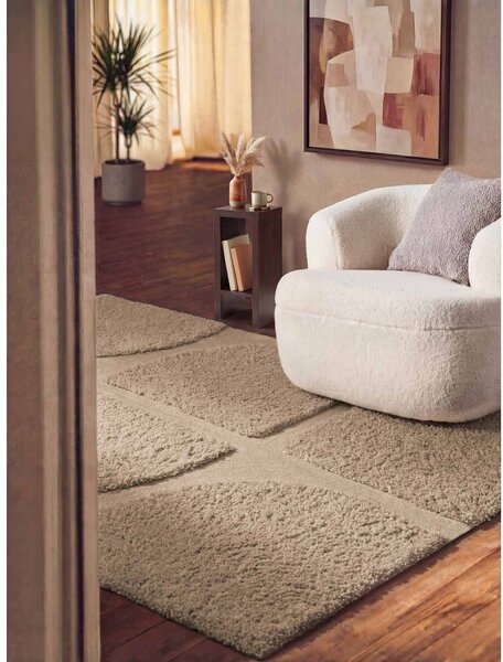 Bézs kézi szövésű szőnyeg 80x150 cm Lambeth Jasper – Ted Baker