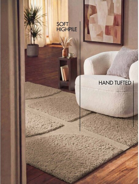 Bézs kézi szövésű szőnyeg 80x150 cm Lambeth Jasper – Ted Baker
