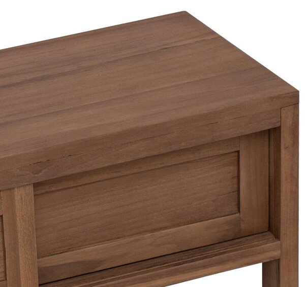 TV szekrény 110 x 30 x 30 cm Tömör Teakfa Természetes