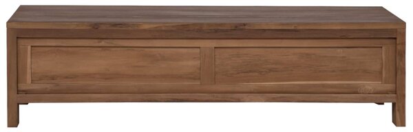 TV szekrény 110 x 30 x 30 cm Tömör Teakfa Természetes