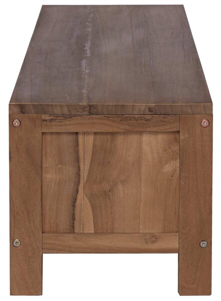 TV szekrény 110 x 30 x 30 cm Tömör Teakfa Természetes
