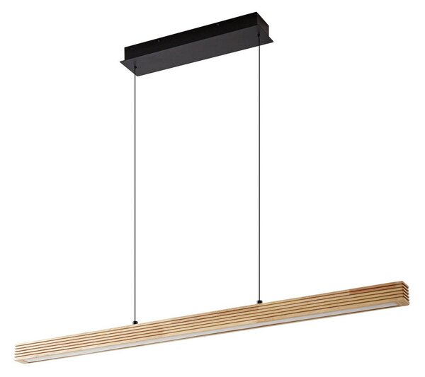 Függőlámpa Lucande, Emara, dimmable, Fa, Étkező, Fa, Dizájn