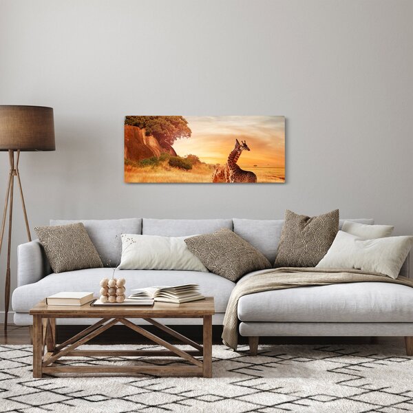 Kép - Zsiráfok Afrikában (120x50 cm)