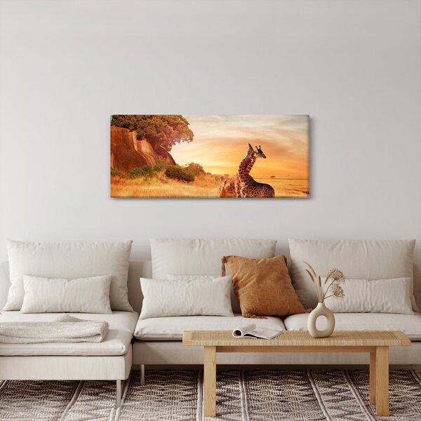 Kép - Zsiráfok Afrikában (120x50 cm)